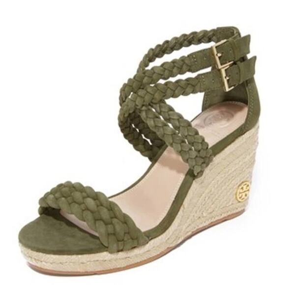Tory Burch Bailey Wedge Sandal Size 9.5 - Picture 2 of 11